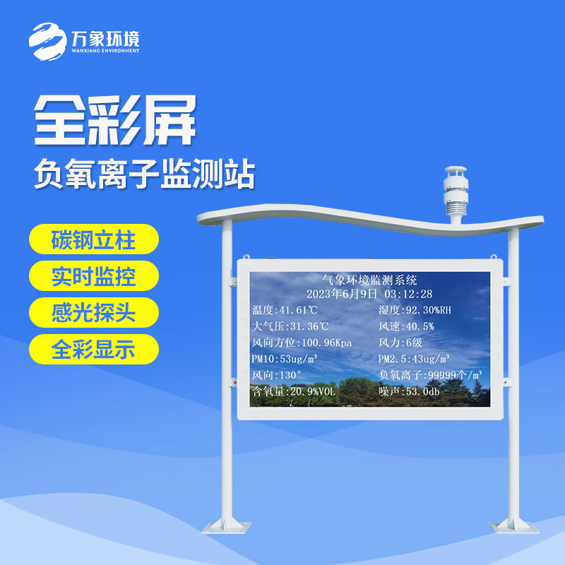 彩屏負氧離子監測站顯示數據更清晰直觀(guān)h